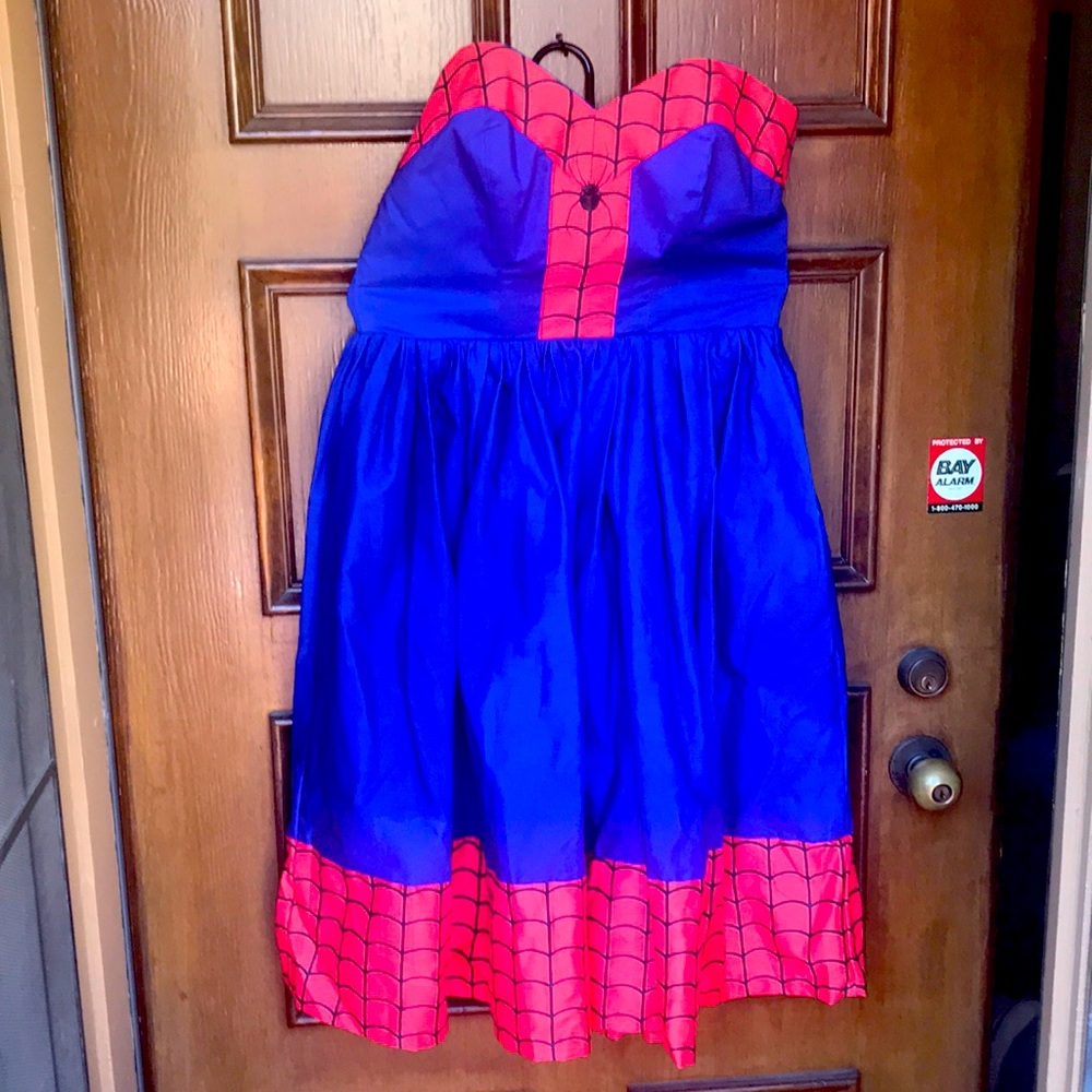 Vintage Inspired by Jackie Disney Marvel Spiderman Strapless Character Dress